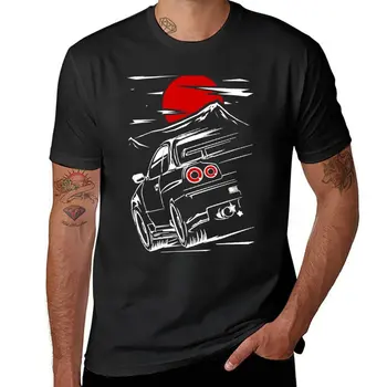 Nissan Skyline GTR 34 | футболка Haruna, летние футболки для тяжеловесов, эстетичная одежда, мужские футболки для тяжеловесов. 6